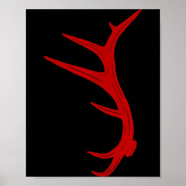 Elk Hunting Bull Antler Shed  Poster (Vorne)