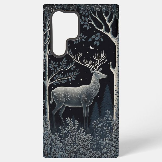 Elk im Mitternachtswald Samsung Galaxy Hülle (Rückseite)