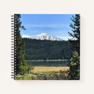 Elk Lake mit Mount Bachelor, OR Notizbuch