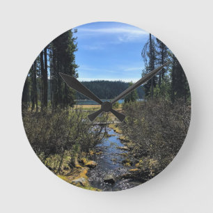 Elk Lake, OR Runde Wanduhr