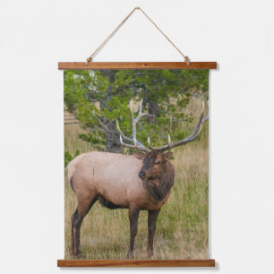 Elk Lake Village Yellowstone Nationalpark Wyoming Wandteppich Mit Holzrahmen