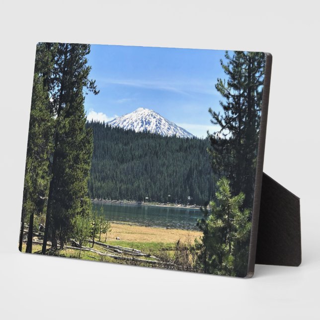 Elk Lake with Mount Bachelor, OR Fotoplatte (Seite)