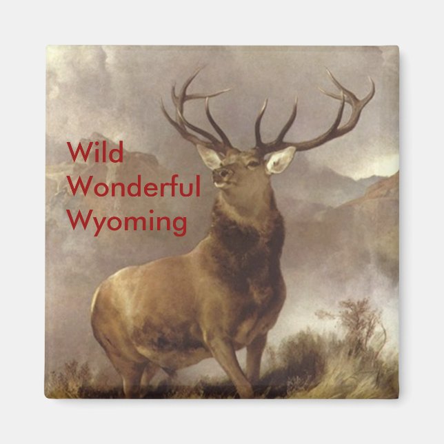 ELK MAGNETS BERG "WILD WONDERFUL WYOMOMING" MAGNET (Vorne)