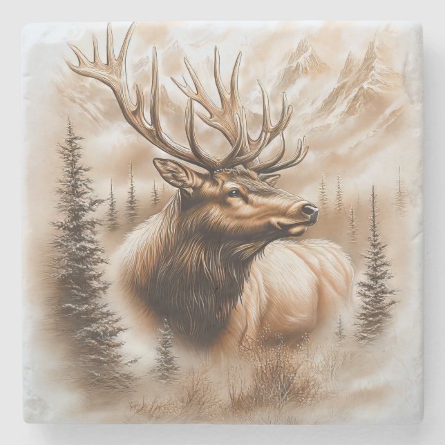 Elk Marmor Untersetzer (Vorderseite)