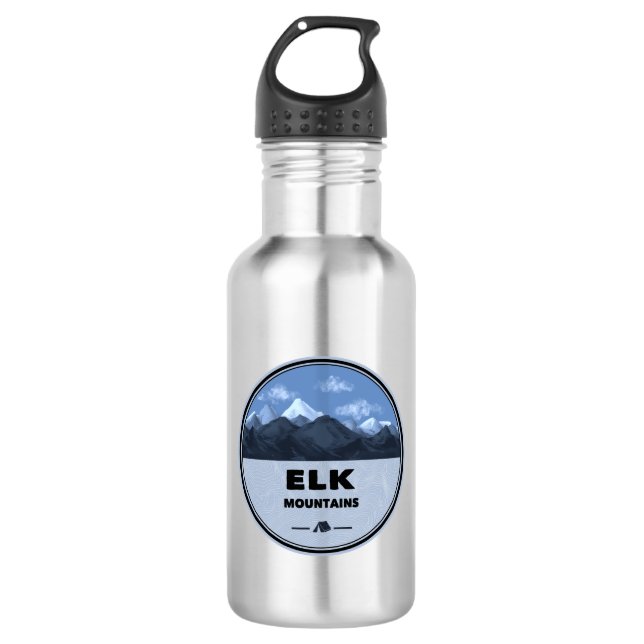 Elk Mountains Colorado Camping Edelstahlflasche (Vorderseite)