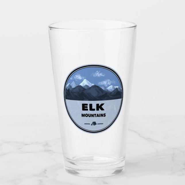 Elk Mountains Colorado Camping Glas (Vorderseite)