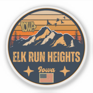 Elk Run Heights, Iowa, Vereinigte Staaten Aufkleber