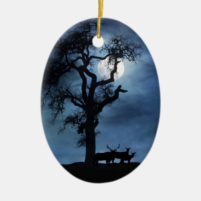 Elk Silent Night Xmas Ornament (Vorne)