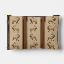 Elk Stripe Zipper Pouch Zubehörtasche