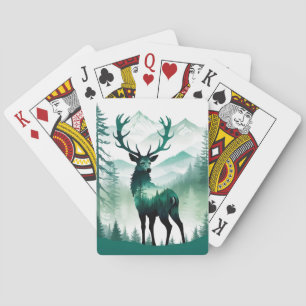 Elk Wildlife Animal Nature Forest Art Spielkarten