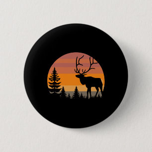 Elkaholic Deer Elk Hunter - Hu Button