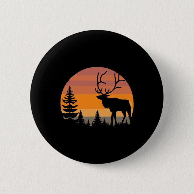 Elkaholic Deer Elk Hunter - Hu Button (Vorderseite)