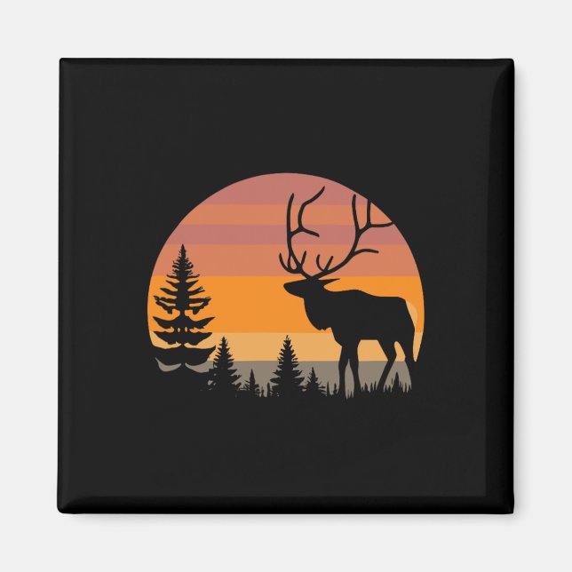 Elkaholic Deer Elk Hunter - Hu Magnet (Vorne)