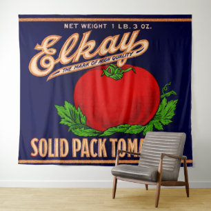 Elkay Solid Pack Tomaten aus den 1930er Jahren kön Wandteppich
