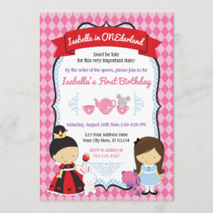 Elke in ONEderland Geburtstagseinladung Einladung