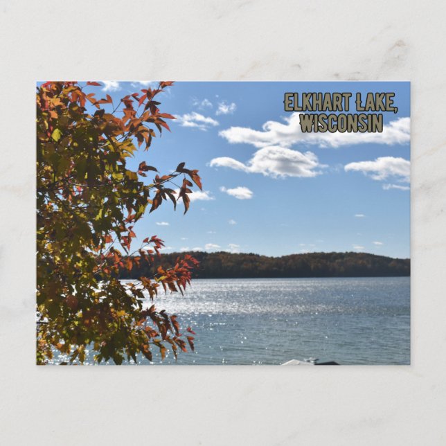 Elkhart Lake, Wisconsin Postkarte (Vorderseite)