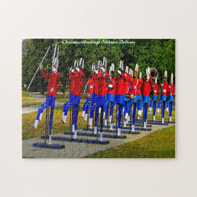 Elkhart Marching Band Indiana. Weihnachtsgrüße (Horizontal)