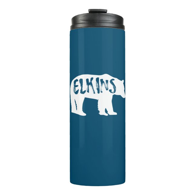Elkins West Virginia Bear Thermosbecher (Vorderseite)