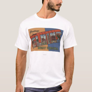 Elkins, West Virginia - große Buchstabe-Szenen T-Shirt