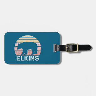 Elkins West Virginia Retro Bär Gepäckanhänger