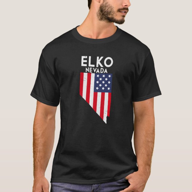 Elko Nevada USA Staat America Travel Nevadan T-Shirt (Vorderseite)