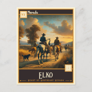 Elko, Nevada   VINTAG Postkarte