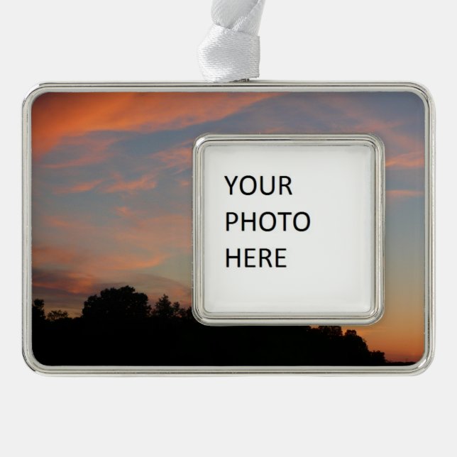 Elkridge Sunset Maryland Landscape Rahmen-Ornament Silber (Vorderseite)