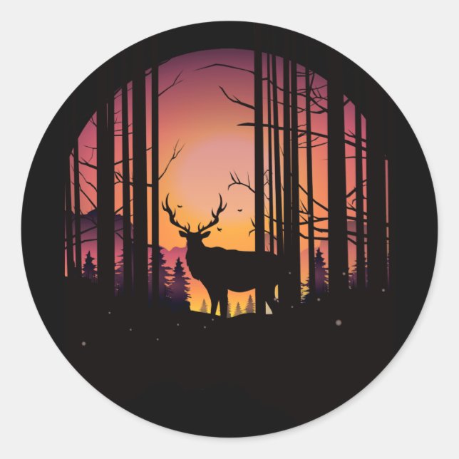 Elks Journey Runder Aufkleber (Vorderseite)