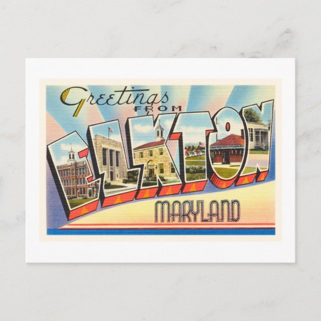 Elkton Maryland MD Old Vintage Travel Postcard- Postkarte (Vorderseite)