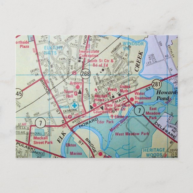 ELKTON, MD Carte postale Vintage (Devant)