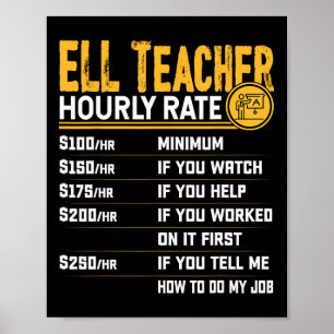 Ell-Lehrer-Stundensatz - Lustiger Ell-Erzieher-Tut Poster