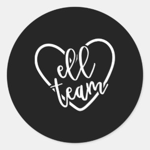 Ell Team Squad Zurück zur Schule passendes Gruppen Runder Aufkleber