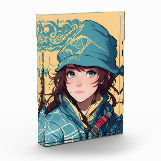 Ella Anime-Wanderer-Mädchen Bergabenteuer Fotoblock
