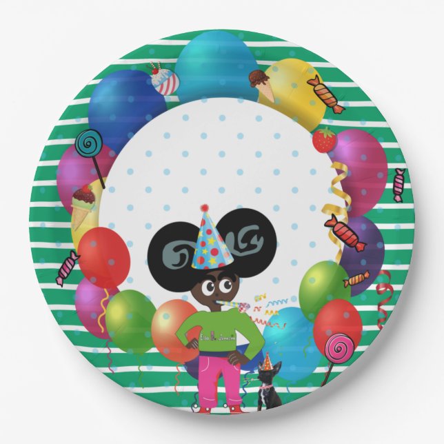 Ella B. Jenkins Paper Plate Green Pappteller (Vorderseite)