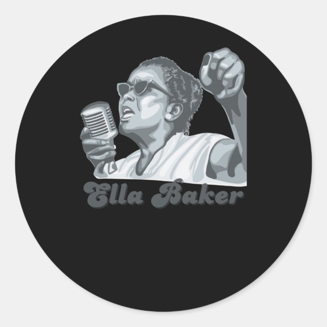Ella Baker Portrait Sticker (Vorderseite)