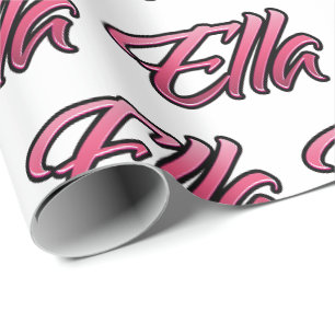 Ella faded pink personalisiertes Geschenkpapier