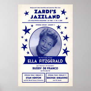 Ella Fitzgerald Jazzplakat - Zardi's Jazzland Poster