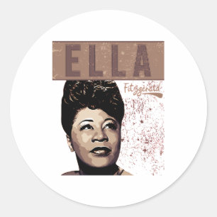 Ella Fitzgerald Runder Aufkleber