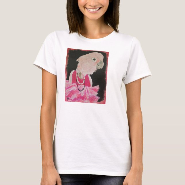 Ella hübsch im rosa T-Stück T-Shirt (Vorderseite)