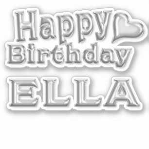 Ella Joyeux Anniversaire autocollant Stickers