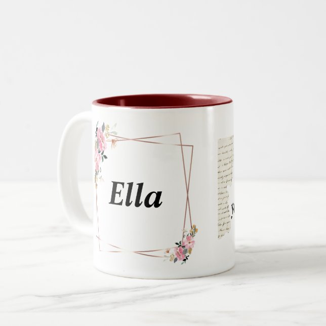Ella name Tasse - Custom Coffee Cup with An (Vorderseite Links)