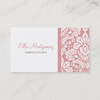 Ella rosa Damast-Chic-Visitenkarte Visitenkarte
