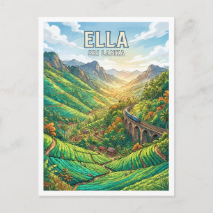 Ella Tea Country Sri Lanka Postkarte