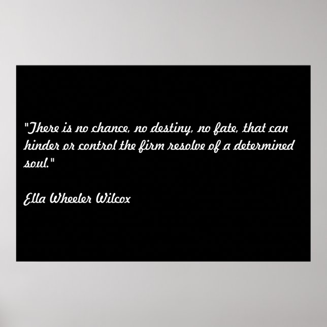 Ella Wheeler Wilcox Poster (Vorne)