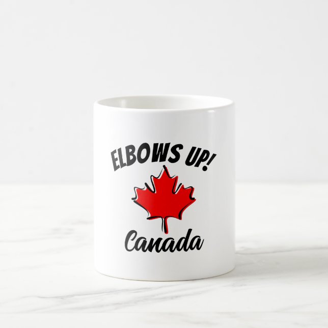 Ellbogen auf! Kanada Kaffeetasse (Mittel)
