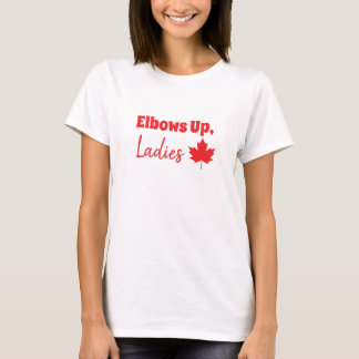 Ellbogen auf, meine Damen! Canadian Menopause Mili T-Shirt