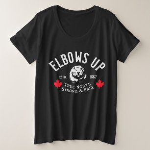 Ellbogen auf! Plus-Size-Shirt Große Größe T-Shirt