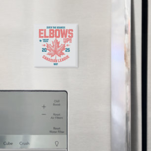 Ellbogen auf! Über die Boards Kanadischer Liga Hoc Magnet