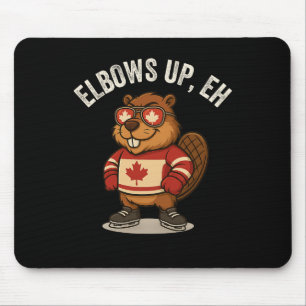 Ellbogen hoch Eh Biber Maple Leaf Shirt Lustiges H Mousepad