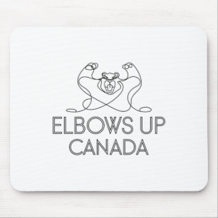 Ellbogen hoch Kanada Aufkleber3 Mousepad